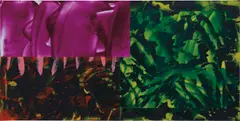 David Reed, #530, 2004-2005, oil and alkyd on linen