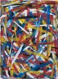 Brushstrokes In All Directions by Sol LeWitt, 1992, gouache on paper, laid on canvas, sold Oct 2015