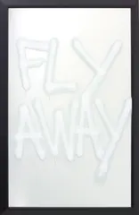 Fly Away by Rashid Johnson, 2011, spraypaint on mirror, in artist's frame, offered Dec 2015