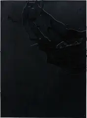 Cosmic Slop 6 by Rashid Johnson, 2008, wax and black soap on board, sold Dec 2015