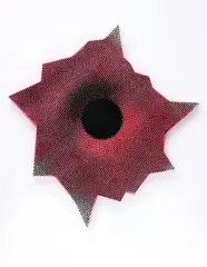 Nate Lowman, Red Maxima, 2005, silkscreen on canvas