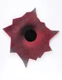 Nate Lowman, Red Maxima, 2005, silkscreen on canvas