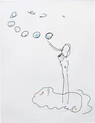 Primordial Catholic by Mike Kelley, 1997, coloured pencil and ink on paper, sold Dec 2015