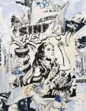 Faile, Untitled, 2006, acrylic and printed media collage on canvas