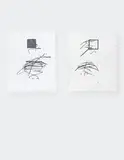 Louis Eisner, Two works: (i) Box 27; (ii) Box 29, 2013, oil, graphite and marsh ink on linen