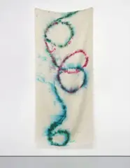 Untitled (Hose Dye, 17) by Sam Falls, 2012, dye on hessian, sold Dec 2015