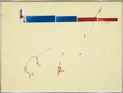 Sterling Ruby, Transcompositional/The Steps, 2012, nail polish and collage on Plexiglas