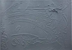 Ben Schumacher, Yet to be titled, 2012, glue, netting and acrylic on canvas