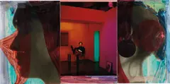Andro Wekua, Calling Over, 2007, collage, felt pen, ballpoint pen on photo