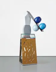 Gary Webb, Sandwich Board, 2009, lacquer, aluminium, glass