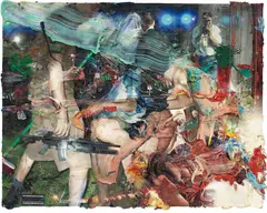 Fabian Marcaccio, We are Not Going to Postpone the Wedding, 2005-6, silicone and mixed media on canvas