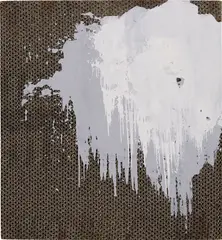 Andisheh Avini, Untitled, 2012, silkscreen ink and marquetry on wood