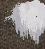 Andisheh Avini, Untitled, 2012, silkscreen ink and marquetry on wood
