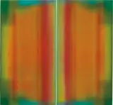 Prudencio Irazabal, Untitled 2P5 (Diptych), 1998, acrylic on canvas laid on wood panel
