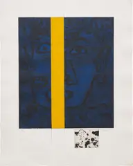 Philip Tsiaras, Yellow Bar, 1985-88, etching, graphite, gouache on paper