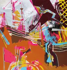 Letter to Philadelphia by Rosson Crow, 2003, oil, enamel, spray paint and acrylic on canvas, offered Dec 2015