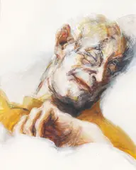 Maggi Hambling, Lett Asleep, 1978, oil on canvas