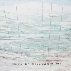 Chaouki Chamoun, Waiting on Another White Day V, 2008, acrylic on canvas