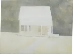 Jānis Avotins, The First Day (House With Man) 362, 2004, oil on canvas