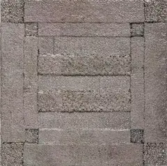 Ry Rocklen, Plated Living Arrangement, 2010, carpet, panel, nickel plating