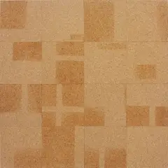 Ryan Gander, Cork Association K 'And the room was in a huge mess', 2006, sun bleached cork panels laid on MDF, with accompanying data CD and printed label
