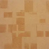 Ryan Gander, Cork Association K 'And the room was in a huge mess', 2006, sun bleached cork panels laid on MDF, with accompanying data CD and printed label