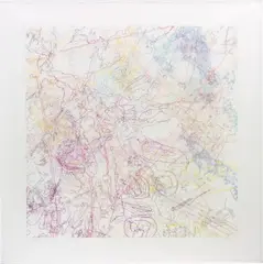 Ingrid Calame, Working Drawing #90, 2000, pencil on trace mylar