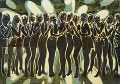 Tim Stoner, Entourage, 2006-7, oil on linen