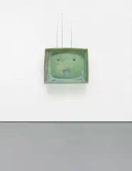 Born Again by Nam June Paik, 1991, Patinated cast bronze of a Kuba televion with three television monitors, antennae, and plug,, sold Jan 2015