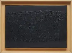 Cretti: A by Alberto Burri, 1971, Etching and aquatint with embossing, on Fabriano card, the full sheet,, sold Jan 2015