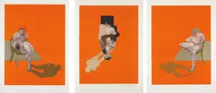 Triptych (after, Triptych 1983) by Francis Bacon, 1983, The set of three lithographs in colours, on Arches paper, with full margins,, sold Jan 2015