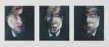 Trois études pour un autoportrait (after, Three Studies for a Self-Portrait, 1979) by Francis Bacon, 1981, Three lithographs in colours, on a single sheet of Arches paper, with margins,, sold Jan 2015
