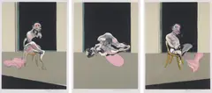 Triptyque Août 1972 (after, Triptych August 1972) by Francis Bacon, 1979, The set of three lithographs in colours, on Arches paper, with full margins,, sold Jan 2015
