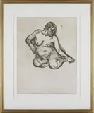 Girl Holding Her Foot by Lucian Freud, 1985, etching, ed. 8/50, sold Jan 2015