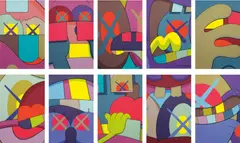 Kaws, Ups and Downs, 2013, The complete set of 10 screenprints in colours, on Saunders Waterford High White paper, the full sheets,