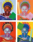 Andy Warhol, Queen Ntombi Twala of Swaziland, from Reigning Queens, 1985, The complete set of four screenprints in colours, on Lenox Museum Board, the full sheets,