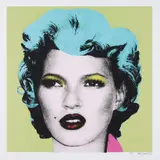 Kate Moss - Green/Turqoise Hair by Banksy, 2005, Screenprint in colours, on wove paper, with full margins,, sold Jan 2015
