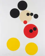 Mickey by Damien Hirst, 2014, Screenprint in colours with glaze, on wove paper, with full margins,, sold Jan 2015