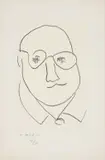 Autoportrait (Self-Portrait) by Henri Matisse, 1951, Lithograph, on annam appliqué to Arches paper, with full margins,, sold Jan 2015