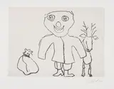 Alexander Calder, Santa Claus, 1974, The complete set of nine etchings on Richard de Bas paper, with full margins, with title page, justification and text by E. E. Cummings on Arches paper,