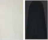 Alberto Burri, Tavola A; and Tavola C, from Bianchi e Neri II, 1969, Two lithographs with embossing and collage in acetate, on Fabriano Rosaspina paper, with full margins,
