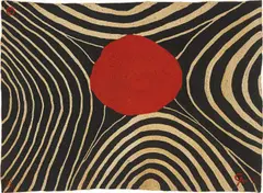 Untitled (Zebra) by Alexander Calder, 1975, Hand-braided Maguey fibre tapestry in colours,, sold Jan 2015