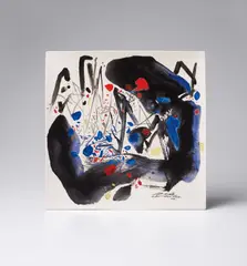 Untitled by Chu Teh-chun, 2004, Ceramic painted in colours with glaze,, offered Jan 2015