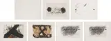 Antoni Tàpies, Cercle de Corde; Composition Symétrique; Lacet de Corde; Le T renversé; Le Huit; and L'écriture (two plates), 1969 and 1970, Seven etchings (two with relief), on Chiffon de Mandeure handmade paper (five with Chine collé), with full margins,