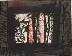 Sand by Howard Hodgkin, 1982-85, Lithograph in colours with hand-colouring in watercolour, on buff Velin d'Arches mould-made paper, the full sheet,, sold Jan 2015