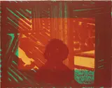 Artist and Model (in green and yellow) by Howard Hodgkin, 1980, Soft-ground etching in sepia with hand-colouring in yellow watercolour and green gouache, on Stoneridge mould-made etchi, sold Jan 2015