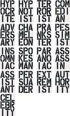 Black Book by Christopher Wool, 1989, Hardcover book, with 17 text images, on smooth wove paper, the full sheets, bound (as issued),, sold Jan 2015