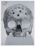 Douglas Gordon, Fourty, from Re-Object/Mythos, 2007, Photograph with cut-out perforations, on Baryta paper mounted to acrylic mirror,