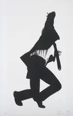 Frank, from Men in the Cities by Robert Longo, 1993, Lithograph, on Arches paper, with full margins,, sold Jan 2015