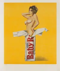Candy (Baby Ruth) by Mel Ramos, 1981, Lithograph in colours, on wove paper, with full margins,, sold Jan 2015